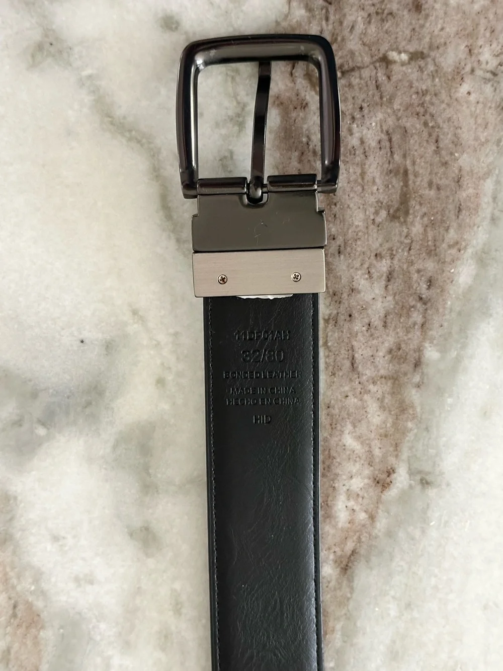 Dockers Brown Bonded Leather Belt with Silver Buckle